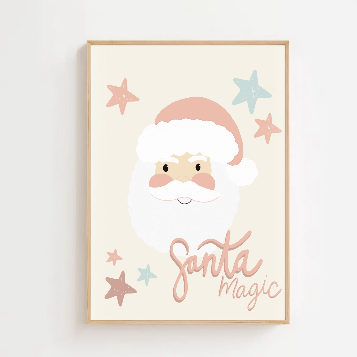 Santa magic pink - Christmas | Art print